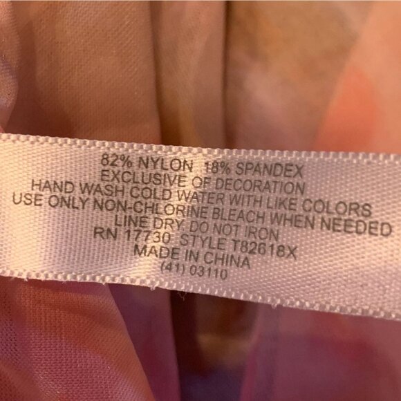 Sheer Floral Pink Cami 70s Style Camisole 2XL - Picture 7 of 7